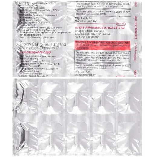 lipicure as 150mg capsule 10's